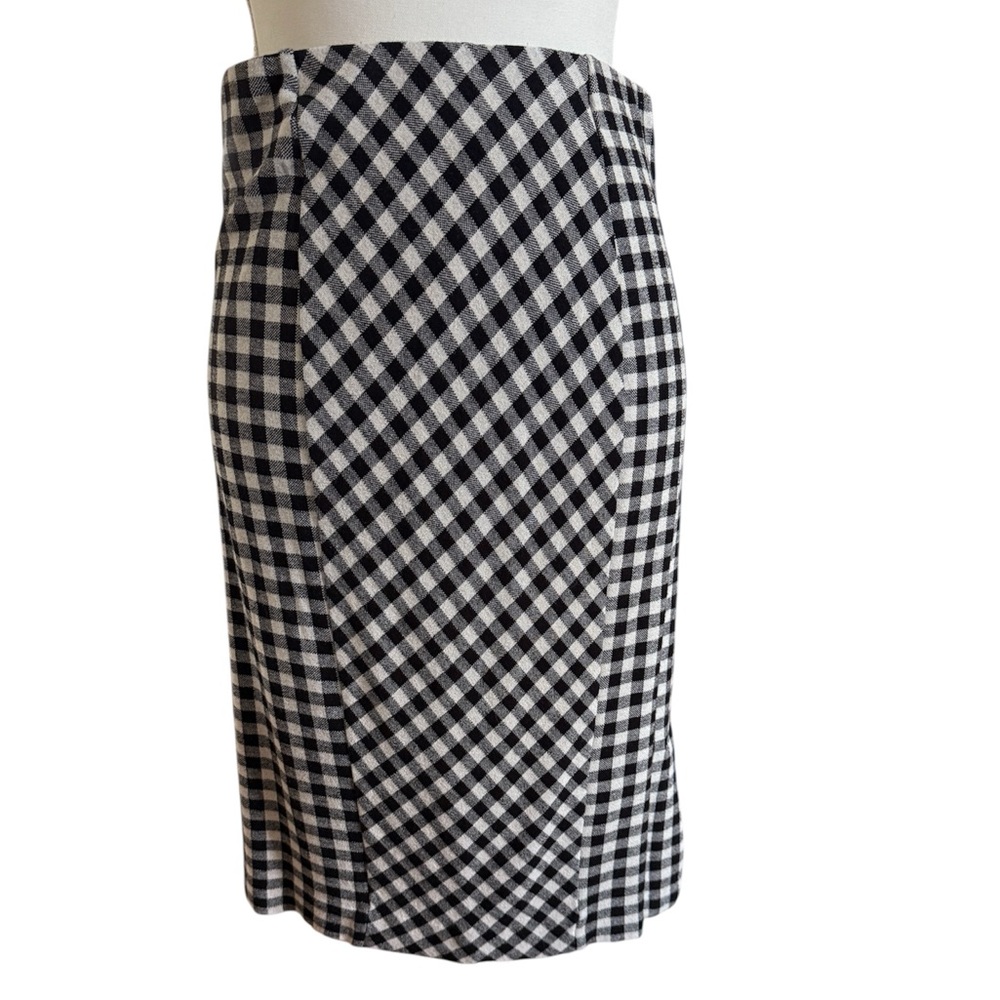 J. Jill Black/White Buffalo Check Skirt